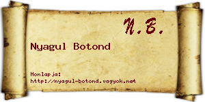Nyagul Botond névjegykártya